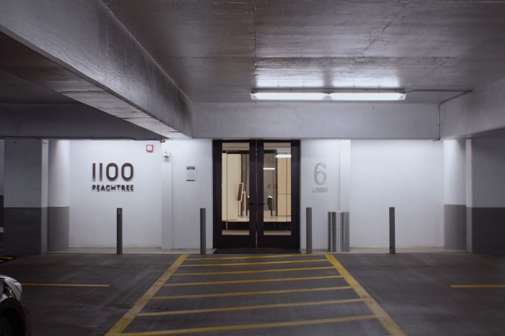 goldberg atlanta office parking deck pedestrian entrance